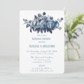 Vintages französisches Toile-Polterabend-Foto Einladung (Stehend Vorderseite)