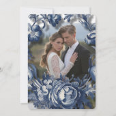 Vintages französisches Toile-Polterabend-Foto Einladung (Rückseite)