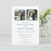 Vintages französisches Toile-Polterabend-Foto Einladung (Stehend Vorderseite)