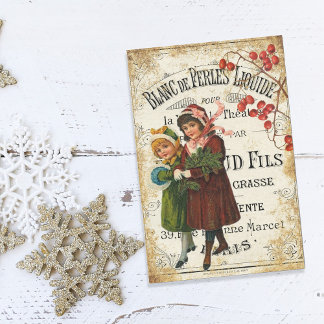 Vintages französisches Urlaubskunst Seidenpapier