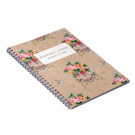 Vintages französisches Wallpaper-Journal Notizblock (Rechte Seite)