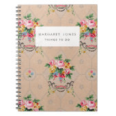 Vintages französisches Wallpaper-Journal Notizblock (Vorderseite)