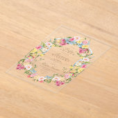 Vintages französisches Wappen Brautparty Acryleinladungen (Ablage )