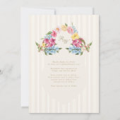 Vintages französisches Wappen Brautparty Einladung (Rückseite)