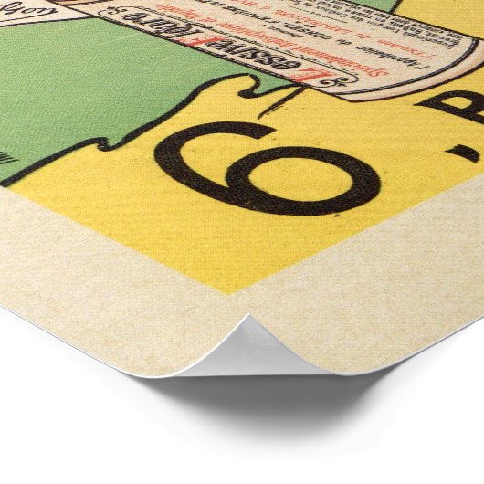 Vintages französisches Waschmittel und Poster (Ecke)