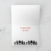 Vintages französisches Weihnachten, Kinderküssen Feiertagskarte (Innenseite)