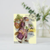 VINTAGES französisches Weihnachtsfeiertag Feiertagspostkarte (Stehend Vorderseite)