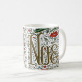Vintages französisches Weihnachtsgeschenk-Weihnach Kaffeetasse (VorderseiteRechts)