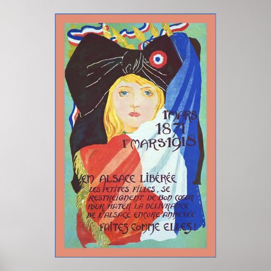 Vintages französisches Weltkriegsposter Poster (Vorne)