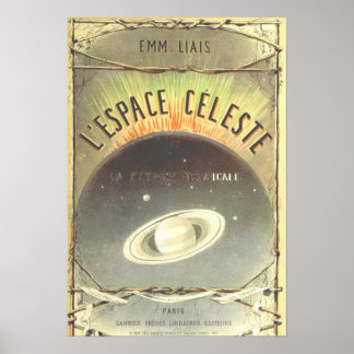 Vintages französisches Weltraumposter Poster