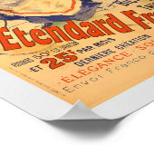 Vintages französisches Werbebicyclettes 1891 Poste Poster (Ecke)