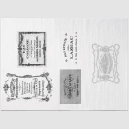 Vintages französisches Werbedekoupage-Papier Seidenpapier