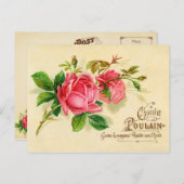 Vintages französisches Werbeschild für Schokolade Postkarte (Vorne/Hinten)