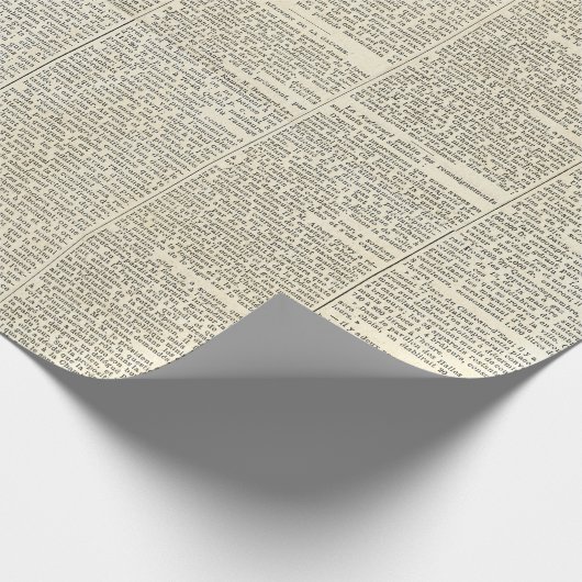 Vintages französisches Zeitungspapier Geschenkpapier (Ecke)