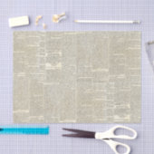 Vintages französisches Zeitungszettel Seidenpapier (Handwerk)