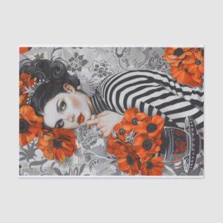 Vintages Frauenfachpapier für entkundliches Arbeit Seidenpapier