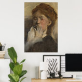 Vintages Frauenportrait Art Poster (Heimbüro)