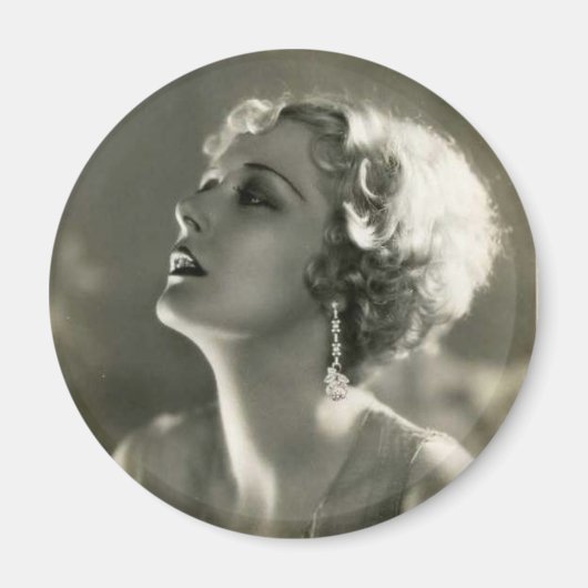 Vintages Frauenportrait Magnet (Vorne)