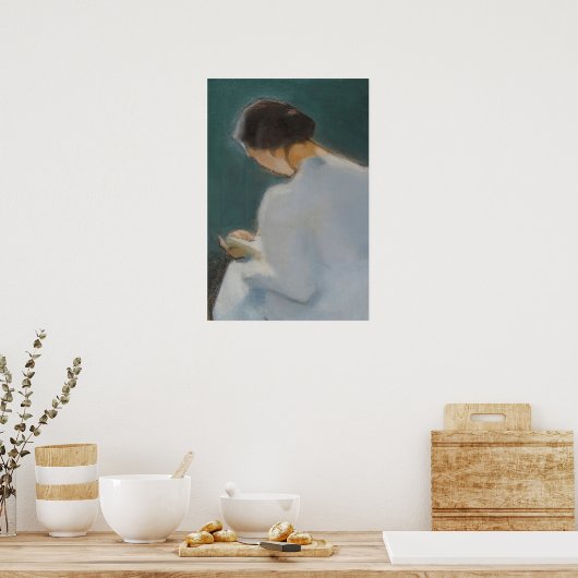 Vintages Frauenportrait Poster (Küche)