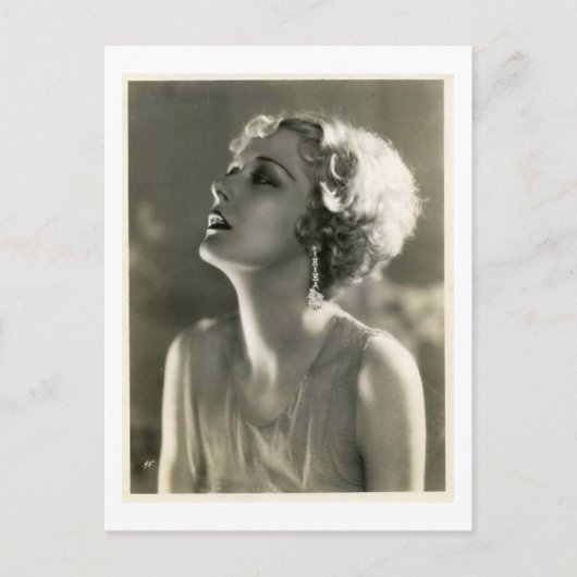 Vintages Frauenportrait Postkarte (Vorderseite)