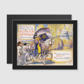 Vintages Frauenwahlposter Magnetkarte (Vorne/Hinten)