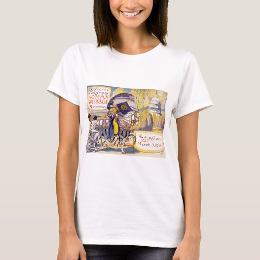Vintages Frauenwahlposter T-Shirt (Vorderseite)