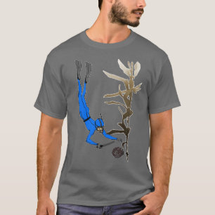 Vintages Freediving Abalone Taucher mit Kelp T-Shirt