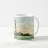 Vintages "Freiheitsstatue" Plakat. New York. Kaffeetasse (VorderseiteRechts)