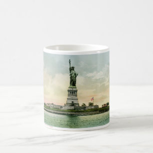 Vintages "Freiheitsstatue" Plakat. New York. Kaffeetasse