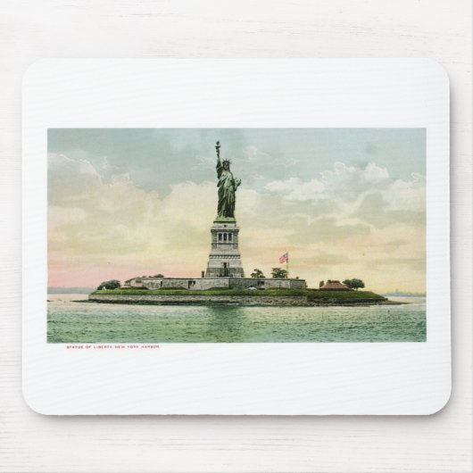 Vintages "Freiheitsstatue" Plakat. New York. Mousepad (Vorne)
