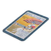 Vintages French Beach Travel Poster Magnet (Linke Seite)
