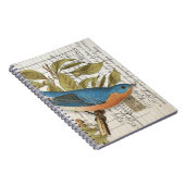 Vintages French Bluebird Spiral Journal Notizblock (Rechte Seite)