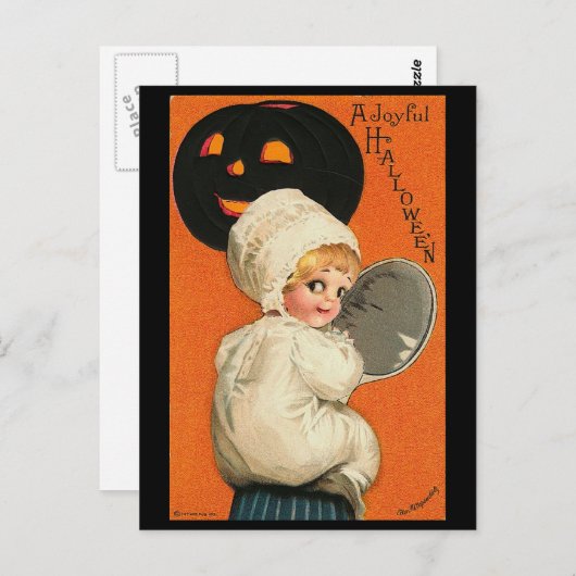 Vintages freudiges Halloween-Baby Postkarte (Vorne/Hinten)