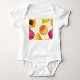 Vintages Frischobst Wasserfarbendesign Baby Strampler