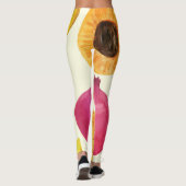 Vintages Frischobst Wasserfarbendesign Leggings (Rückseite)