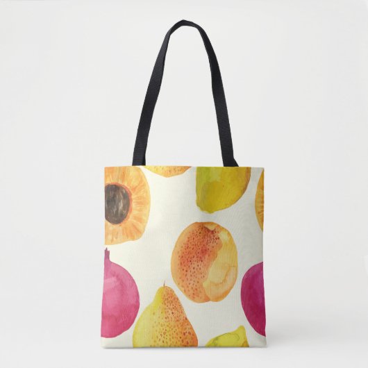 Vintages Frischobst Wasserfarbendesign Tasche (Vorderseite)