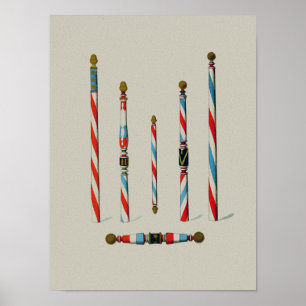 Vintages Friseur-Geschäft Polen Poster