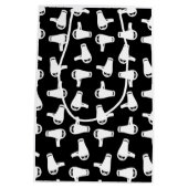 Vintages Friseur-Muster Druckmuster Friseur Threa Mittlere Geschenktüte (Rückseite)