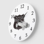 Vintages Frisierte Auto Garage Große Wanduhr (Winkel)