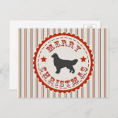 Vintages Frohe Weihnachten Golden Retriever Hund L (Vorne/Hinten)