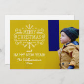 Vintages frohe Weihnachten Snowflake Foto (Vorne/Hinten)