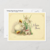 Vintages frohes Ostern Feiertagspostkarte (Vorne/Hinten)