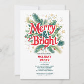 Vintages fröhliches und helles Weihnachtsfest Part (Vorderseite)