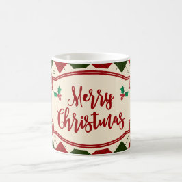 Vintages fröhliches Weihnachtsdesign Kaffeetasse