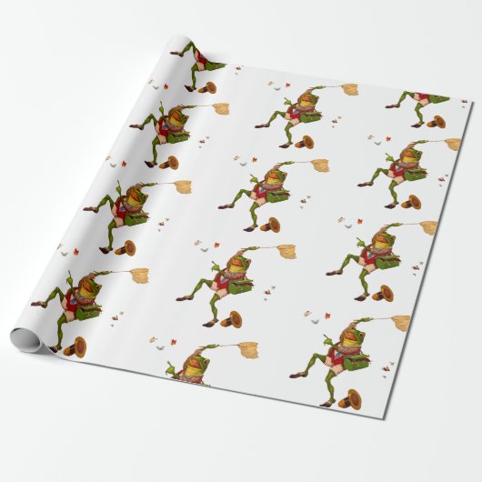 Vintages Froschwackelpapier Geschenkpapier (Ungerollt)