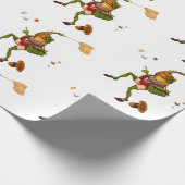 Vintages Froschwackelpapier Geschenkpapier (Ecke)