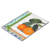 Vintages Frucht-Rezeptnotizbuch Floridas orange Notizblock (Linke Seite)