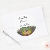 Vintages Fruchtbenutzerdefiniertes Canning-Etikett Runder Aufkleber (Umschlag)