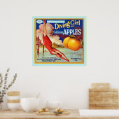 Vintages Fruchtkäfigetikett Poster (Küche)