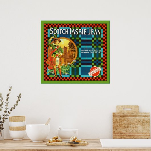 Vintages Fruchtkäfigetikett Poster (Küche)